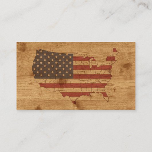 Rustikales Holz in der Visitenkarte des Staaten (Rückseite)