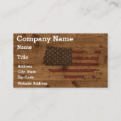 Rustikales Holz in der Visitenkarte des Staaten (Vorderseite)