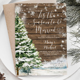 Rustikales Holz ist die Jahreszeit Verheiratet zu  Einladung