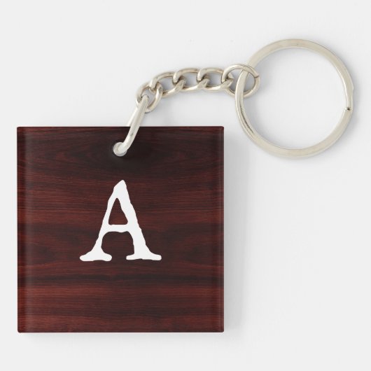 Rustikales Holz Jeremiah 29:11 Christliche Monogra Schlüsselanhänger (Rückseite)