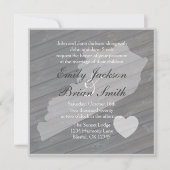 Rustikales Holz Kentucky Graue Einladungen (Vorderseite)