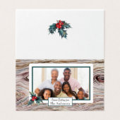 Rustikales Holz Kleine geklappte Fotokarte (Außenseite Aufgefaltet)