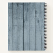 Rustikales Holz | Koch Monogramm Rezeptbuch Notizblock (Rückseite)