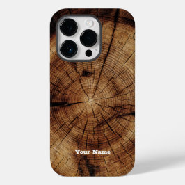 Rustikales Holz-Körner-Monogramm-Holz Case-Mate iPhone 14 Pro Hülle