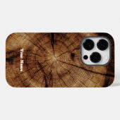 Rustikales Holz-Körner-Monogramm-Holz Case-Mate iPhone Hülle (Rückseite (Horizontal))