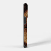Rustikales Holz-Körner-Monogramm-Holz iPhone Hülle (Rechte Seite)