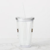 Rustikales Holz-Kreuz Erstes heiliges Kommunion-Fo Acryltrinkbecher (Links)