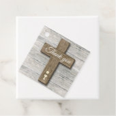 Rustikales Holz-Kreuz Erstes heiliges Kommunion-Fo Geschenkanhänger (Beispiel)