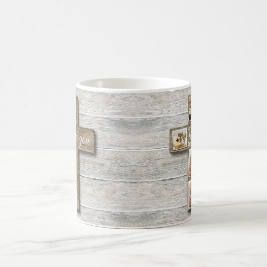 Rustikales Holz-Kreuz Erstes heiliges Kommunion-Fo Kaffeetasse (Mittel)