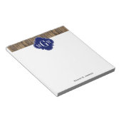 Rustikales Holz L Planks #1 Navy Quatrefolie 3 m'g Notizblock (angewinkelt)