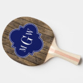 Rustikales Holz L Planks #1 Navy Quatrefolie 3 m'g Tischtennis Schläger (Seitenansicht)