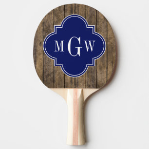 Rustikales Holz L Planks #1 Navy Quatrefolie 3 m'g Tischtennis Schläger