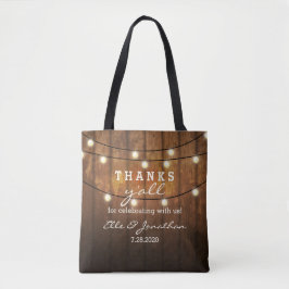 Rustikales Holz Land Hochzeit dank Y'all Tasche
