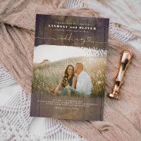 Rustikales Holz Land Hochzeit Foto