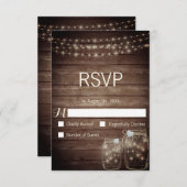 Rustikales Holz Land Mason Jar Lights Hochzeit (Vorne/Hinten)