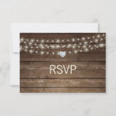 Rustikales Holz Land Mason Jar Lights Hochzeit (Vorderseite)