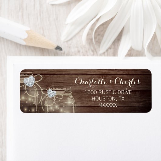 Rustikales Holz Land Mason Jar Lights Hochzeit (Insitu)