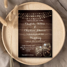 Rustikales Holz Land Mason Jar Lights Hochzeit