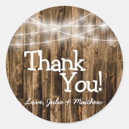 Rustikales Holz Land Stallenbeleuchtung Runder Aufkleber