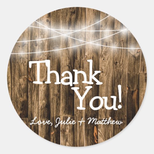 Rustikales Holz Land Stallenbeleuchtung Runder Aufkleber (Vorderseite)