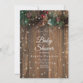 Rustikales Holz Land Weihnachten Pinakothek Züst Einladung (Vorderseite)