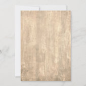 Rustikales Holz Lässig wir haben Hochzeitsempfang Einladung (Rückseite)