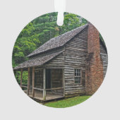 Rustikales Holz Leuchten Sterne Neue Zuhause Foto  Ornament (Rückseite)