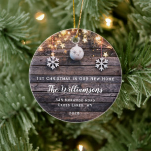 Rustikales Holz leuchtet Sterne Haus Erwärmung neu Keramik Ornament