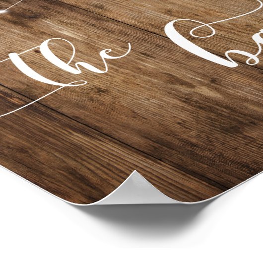 Rustikales Holz & Licht Der Bar Empfang signieren Poster (Ecke)