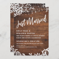 Rustikales Holz, Lichter und Spitzen, nur verheira