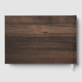 Rustikales Holz-Look Foto Hochzeit Gästebuch (Rückseite)