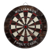 Rustikales Holz Look Typografie Familienzimmer Dartscheibe (vorne)