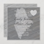 Rustikales Holz Maine Graue Hochzeit Einladungen (Vorne/Hinten)