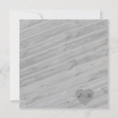 Rustikales Holz Maine Graue Hochzeit Einladungen (Rückseite)