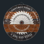 Rustikales Holz Marketing Bauschreiner Dartscheibe<br><div class="desc">Rustikales Holz Tone Säge Blade Bausymbol Braun und Weiß Holz Getreide Dart Board. Ein rustikaler Imitat-Einlegetisch aus Holz ist das perfekte personalisierte Geschenk,  es ist ideal für Einzelpersonen,  die in der Wohnungs- oder Bauindustrie arbeiten. . Unsere einfach zu bedienende Vorlage macht das Personalisieren einfach.</div>