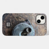 Rustikales Holz Maskuline Holz Tough iPhone Case (Rückseite (Horizontal))