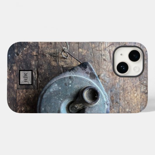 Rustikales Holz Maskuline Holz Tough iPhone Case (Rückseite (Horizontal))