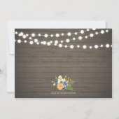 Rustikales Holz & Mason Jar Bridal Dusche Einladun Einladung (Rückseite)