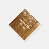 Rustikales Holz Mason Jar Hanging Lights Cocktail Serviette (Ecke)