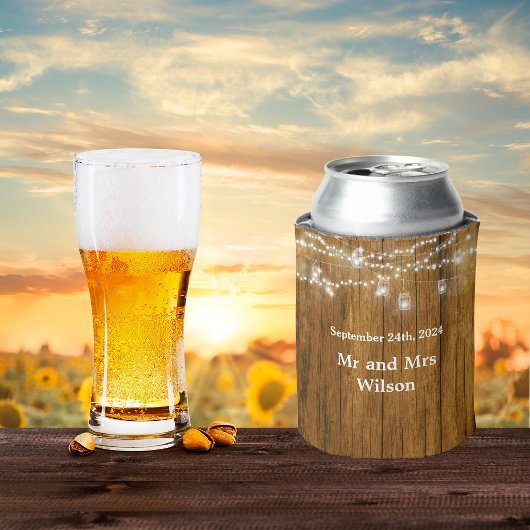 Rustikales Holz Mason Jar hanging Lights Wedding Dosenkühler