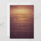 Rustikales Holz Mason Jar String Light Brunch & Bu Einladung (Rückseite)