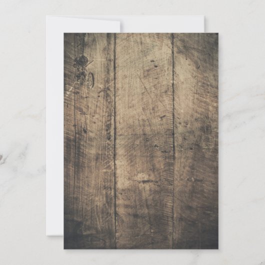 Rustikales Holz Mason Jar String Light Brunch & Bu Einladung (Rückseite)