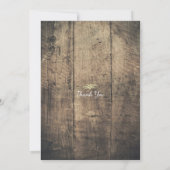 Rustikales Holz & Mason Jar String Lights Bachelor Einladung (Rückseite)