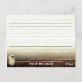 Rustikales Holz Mason Jar String Lights Tree Rezep Postkarte (Rückseite)