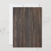 Rustikales Holz Mexican Wedding Papado Picado Einladung (Rückseite)