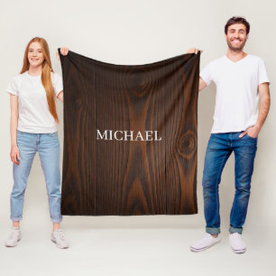 Rustikales Holz Michael – Natürliche Stärke Handwe Fleecedecke