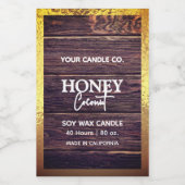 Rustikales Holz-Minimalistisches Schild für die Vo Lebensmitteletikett (Einzelnes Label)