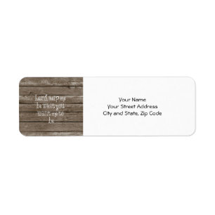 Rustikales Holz mit Christlichem Zitat