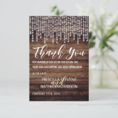 Rustikales Holz mit Diamantlichter Danke (Stehend Vorderseite)