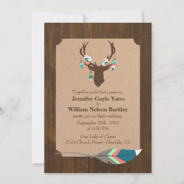 Rustikales Holz mit Einladung